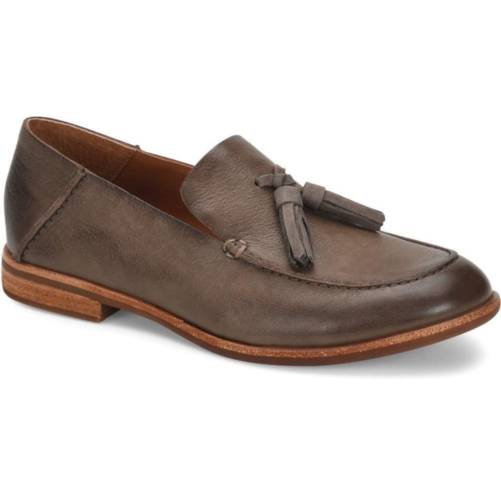 Kork Ease Tinga Taupe Brown Leather Tassel Loafers K69122 Size 8.5M